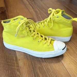 Converse Jack Purcell High-top Sneakers in yellow
